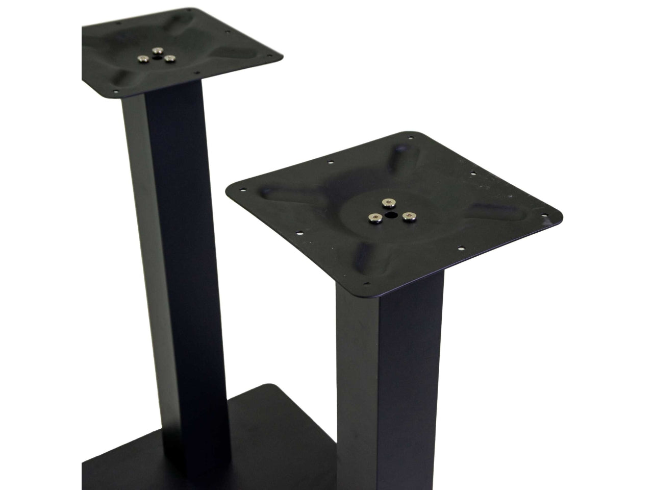 Base tavolo in acciaio rettangolare nero 40x70xh.72cm