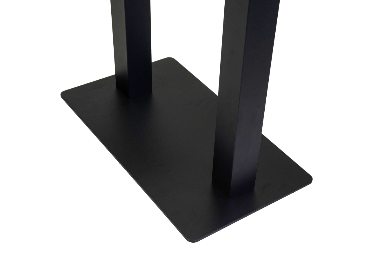 Base tavolo in acciaio rettangolare nero 40x70xh.72cm