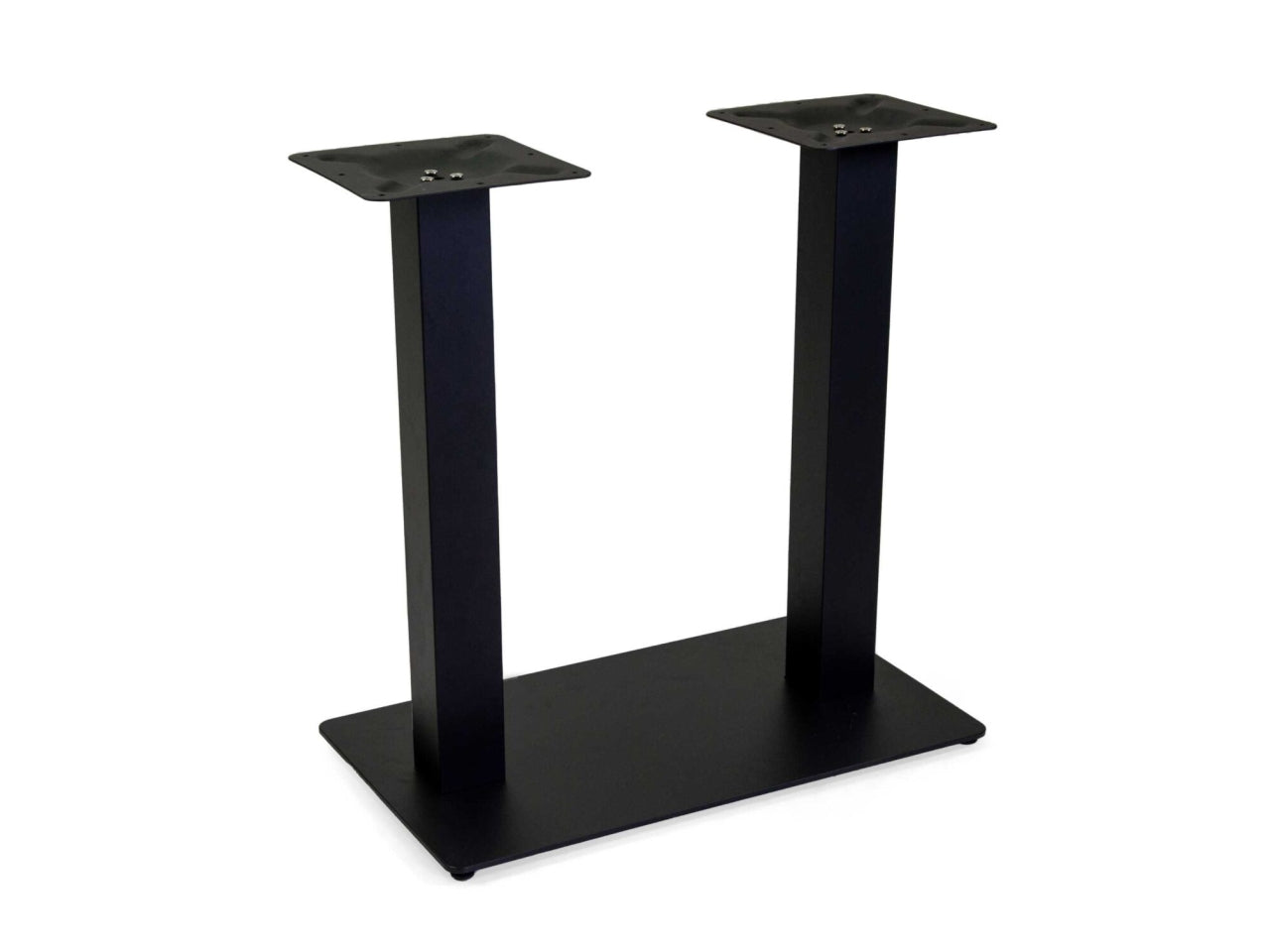 Base tavolo in acciaio rettangolare nero 40x70xh.72cm