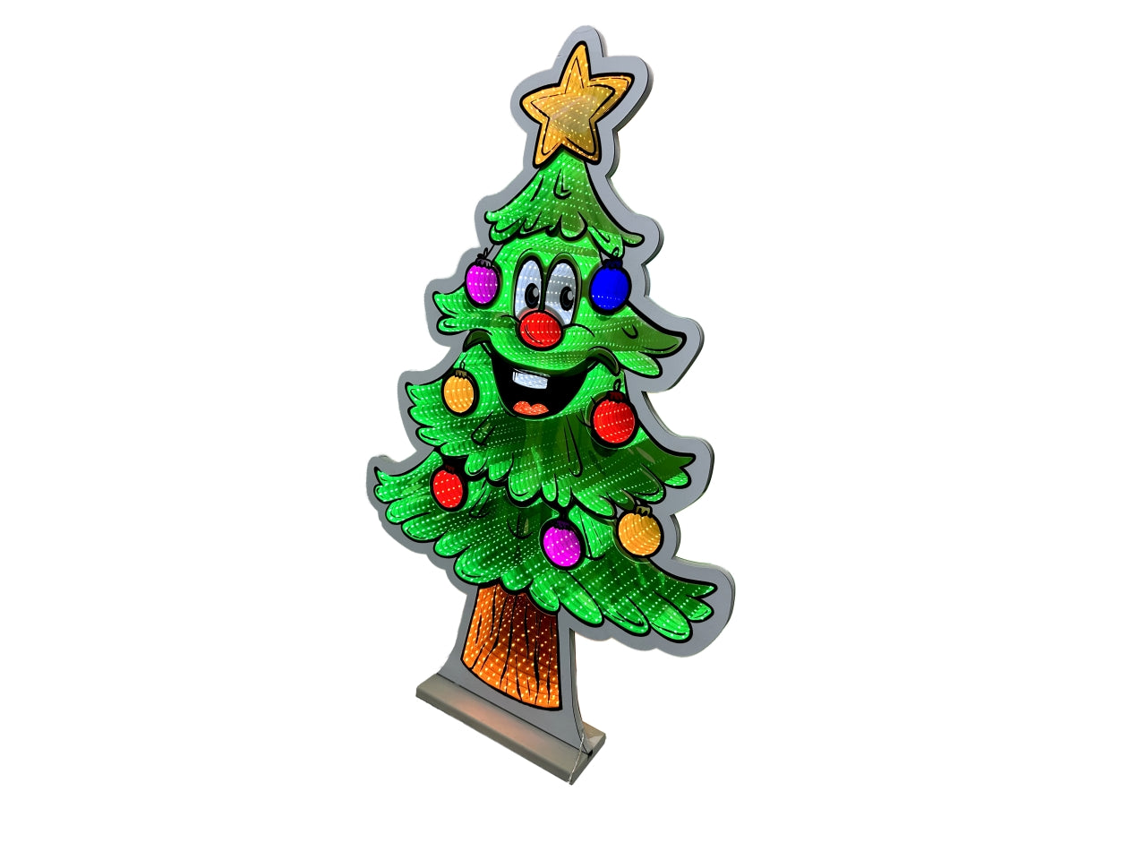 Albero smile 3D maxi 100cm infinity day and night con luce led multicolor da interno, con trasformatore