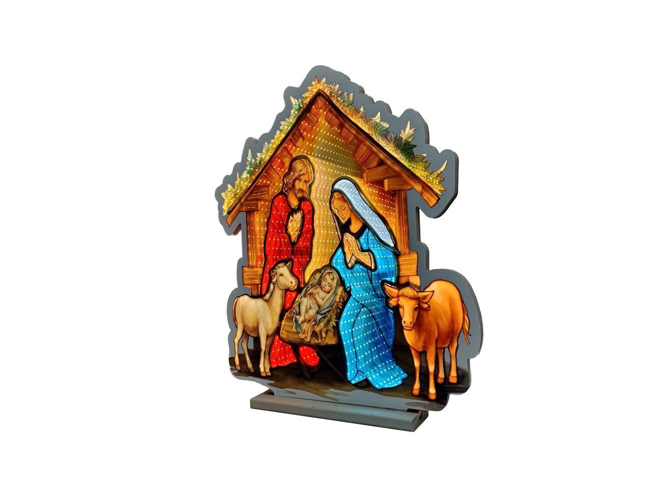 NativitÃ  3D 60cm infinity day and night con luce led multicolor da interno, con trasformatore