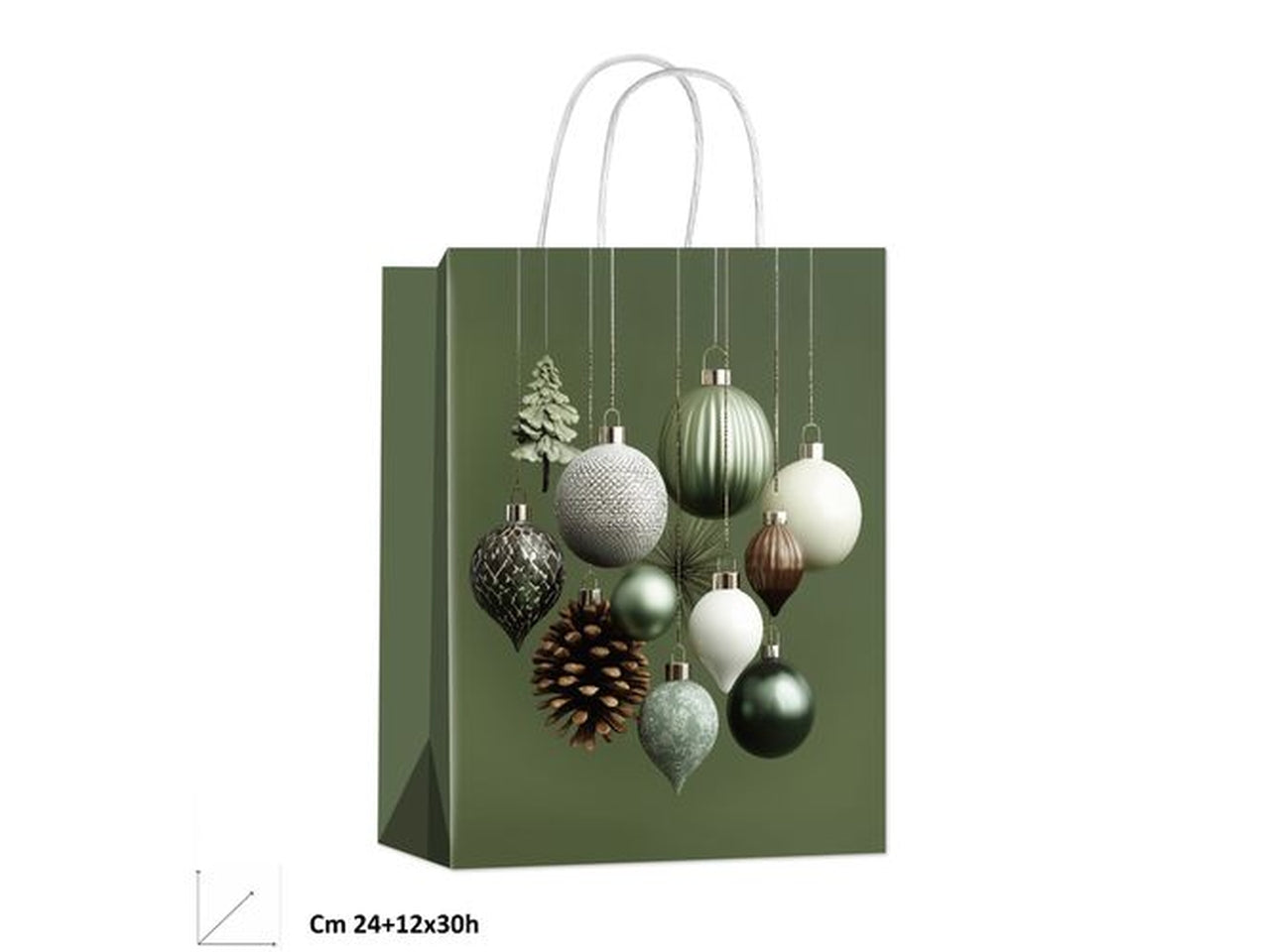 Shopper natalizia Quiet Forest 24x12xh.30cm