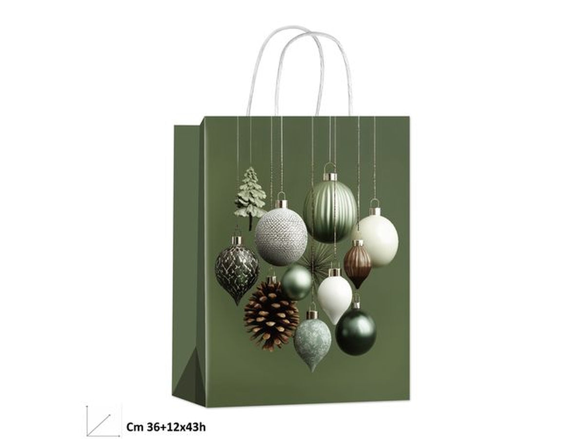 Shopper natalizia Quiet Forest 36x12xh.43cm