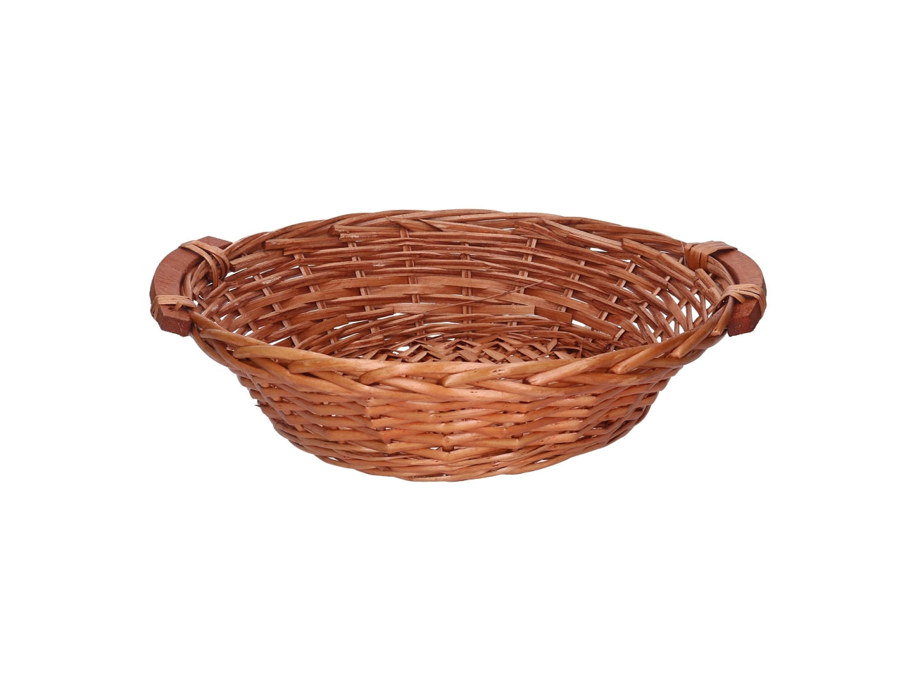 Cesta in vimini Nazo, colore miele, tonda 40xh.13 cm