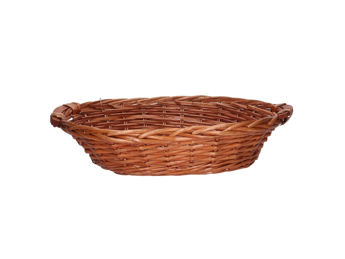 Cesta in vimini Nazo, colore miele, ovale 45x35xh.13 cm