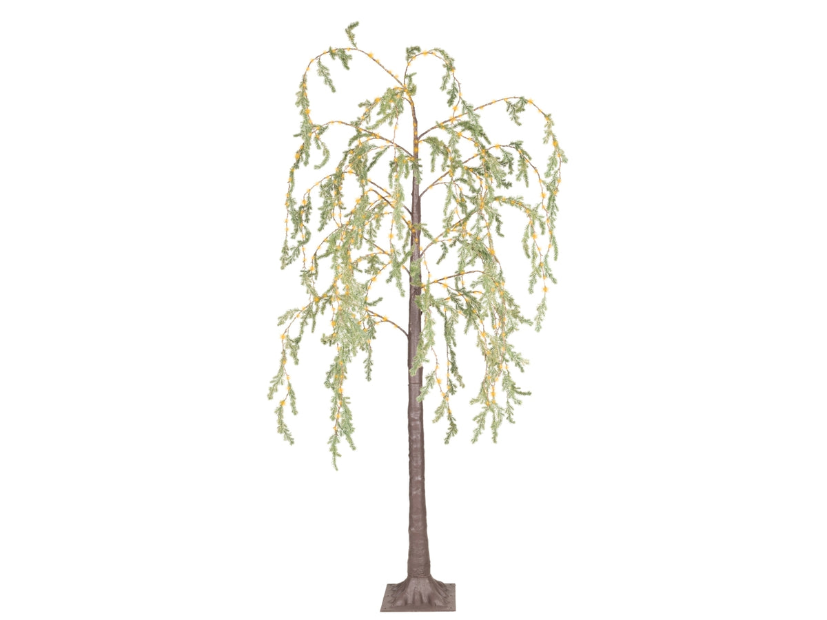 Albero a salice 180cm con microled bianco caldo e flash
