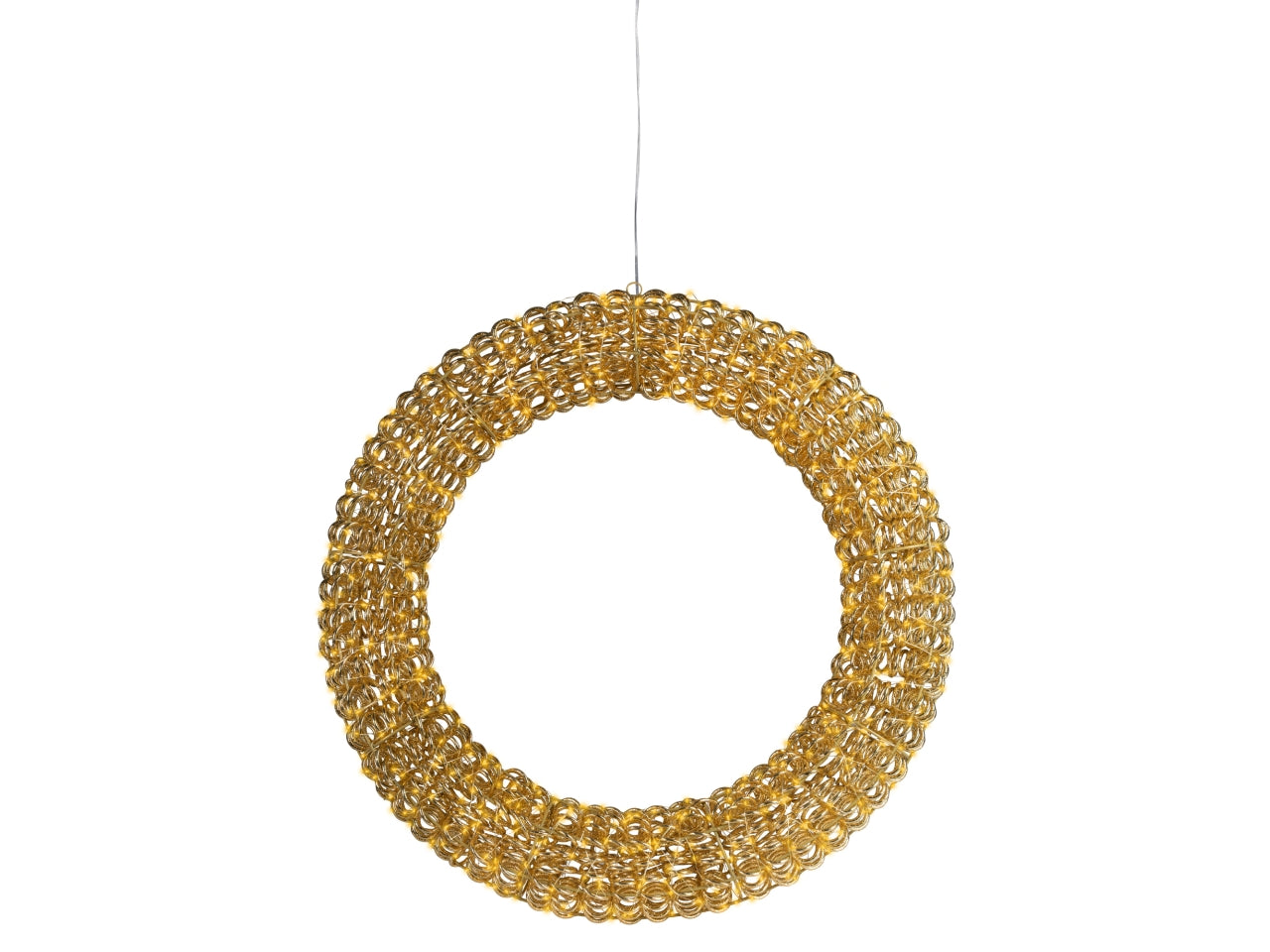 Corona luminosa maxi 78cm con 800 led bianco classico e flash per uso esterno