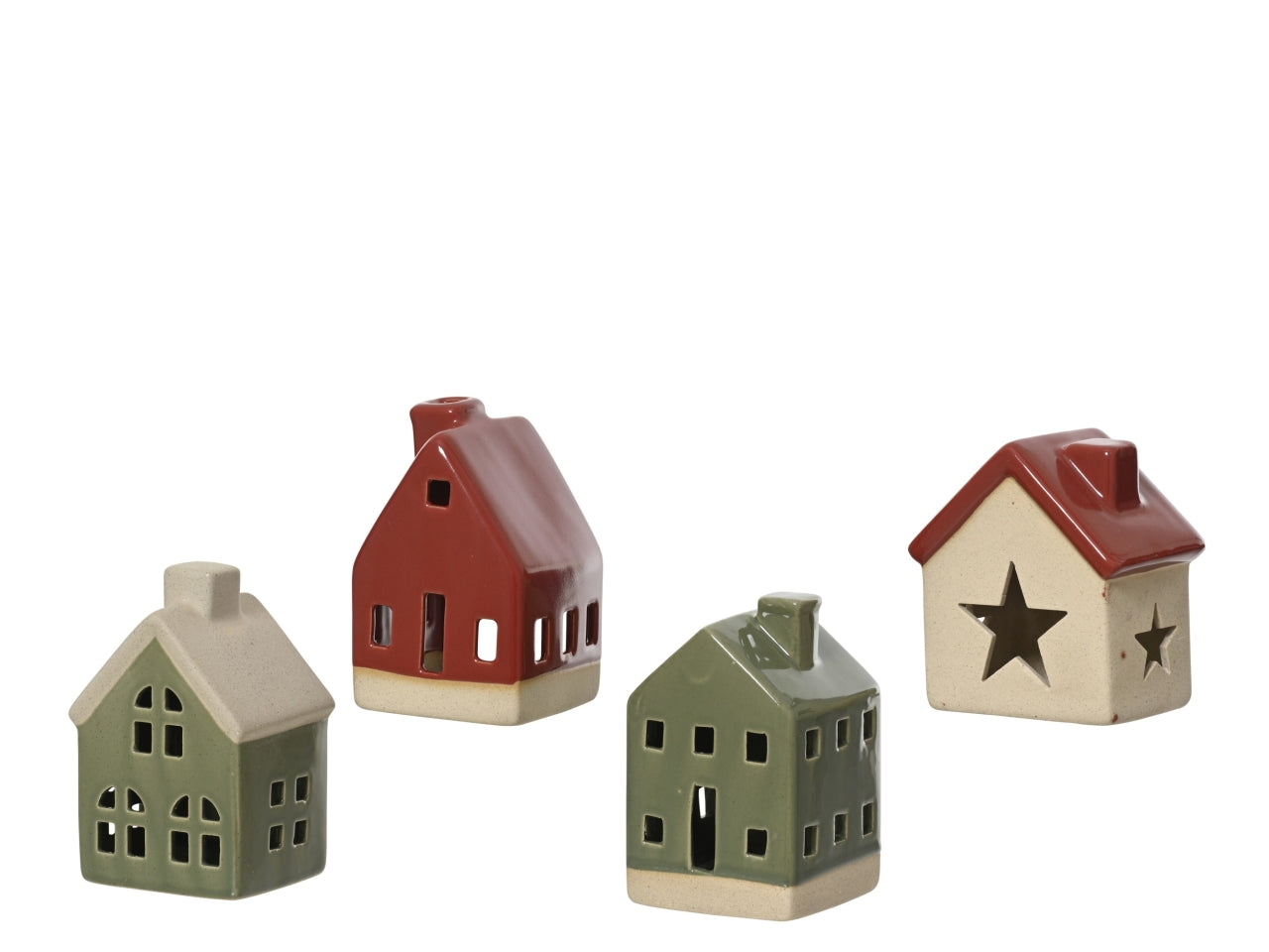 Casetta decorativa in gres 6,3x7,3x11cm in 4 assortimenti