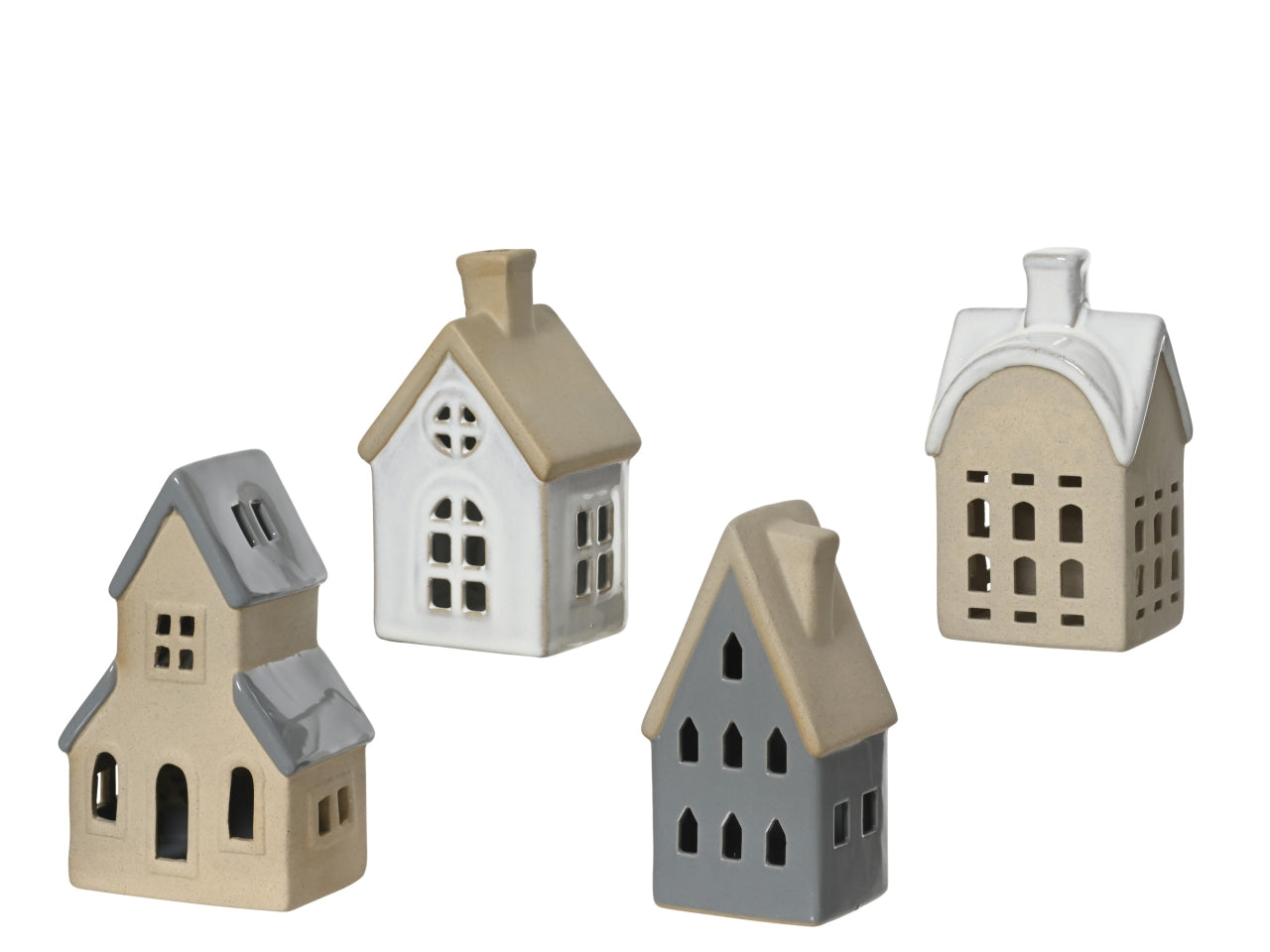 Casetta decorativa in gres 8,3x11x17,9cm in 4 assortimenti