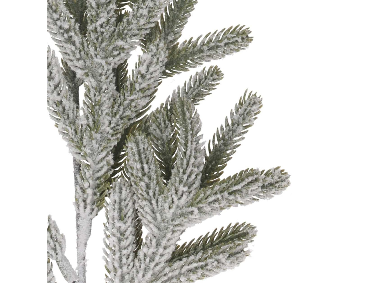 Ramo di pino in plastica innevato verde 42cm