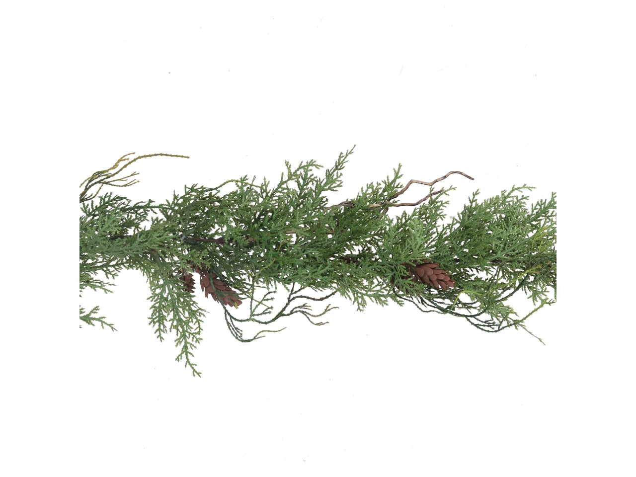 Ghirlanda in cipresso con pigne verde 170cm