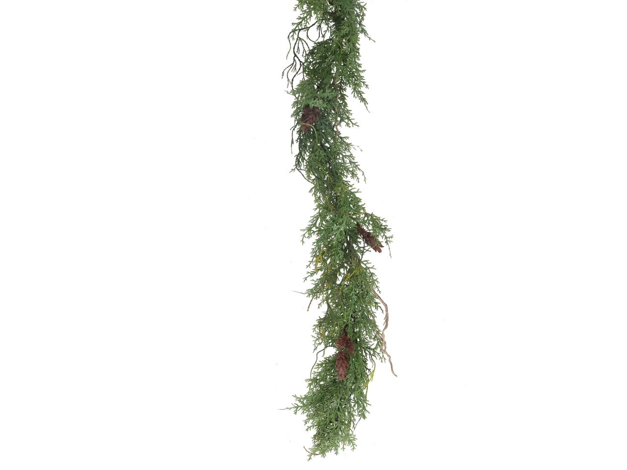 Ghirlanda in cipresso con pigne verde 170cm