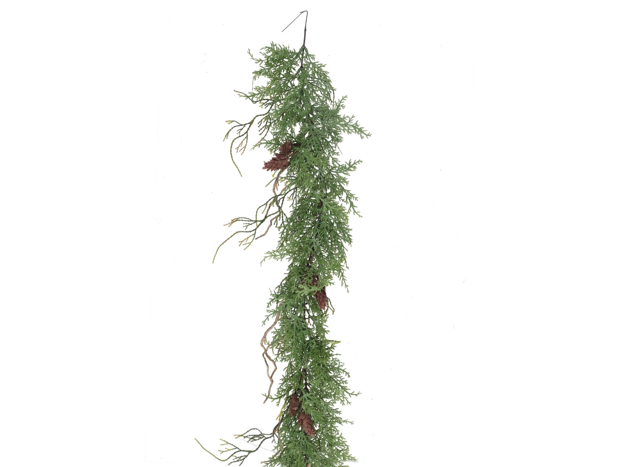 Ghirlanda in cipresso con pigne verde 170cm