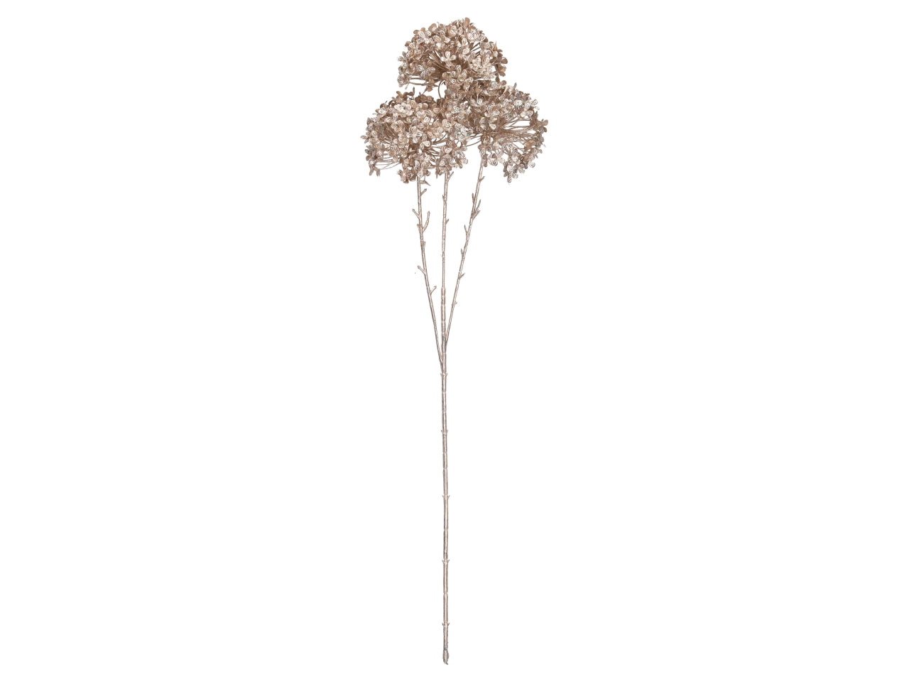 Ramo di ortensia in plastica champagne 68cm