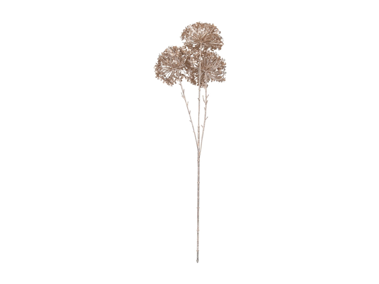 Ramo di ortensia in plastica champagne 68cm