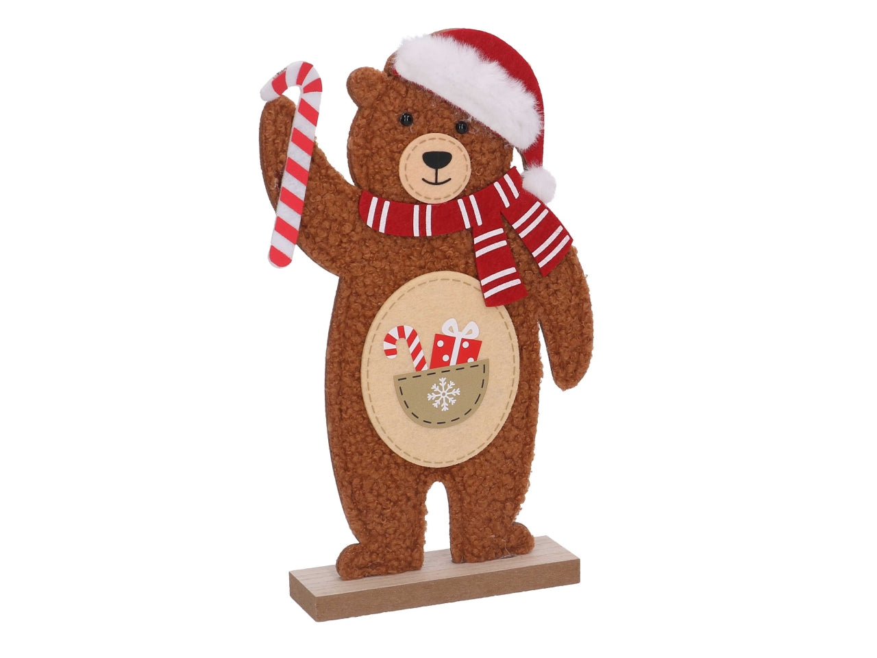 Orso in tessuto marrone 16xh.26cm