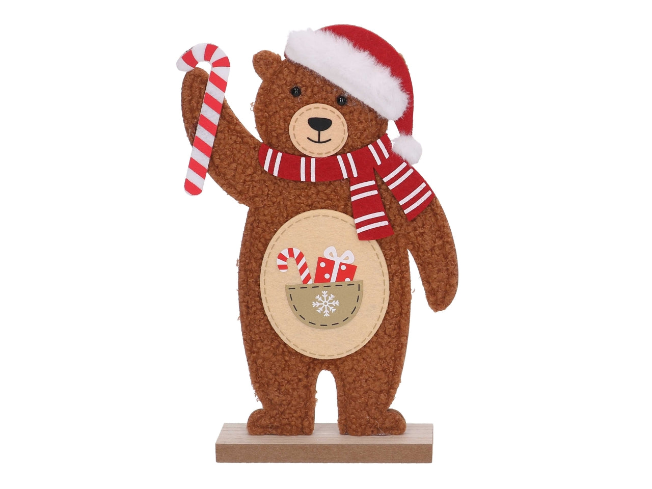 Orso in tessuto marrone 16xh.26cm