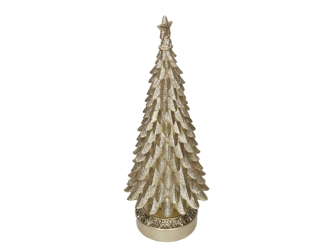 Alberello decorativo in resina oro 15,5xh.41cm