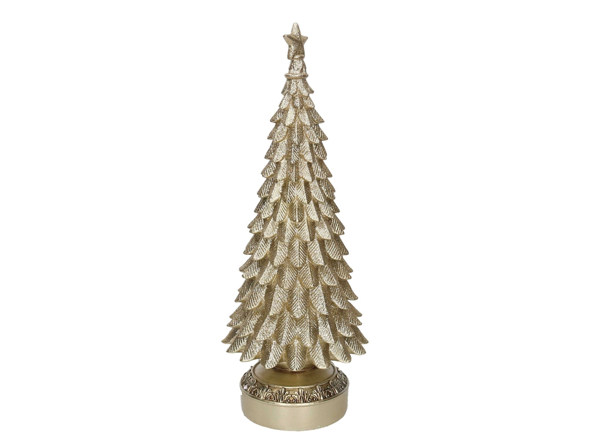 Alberello decorativo in resina oro 15,5xh.41cm