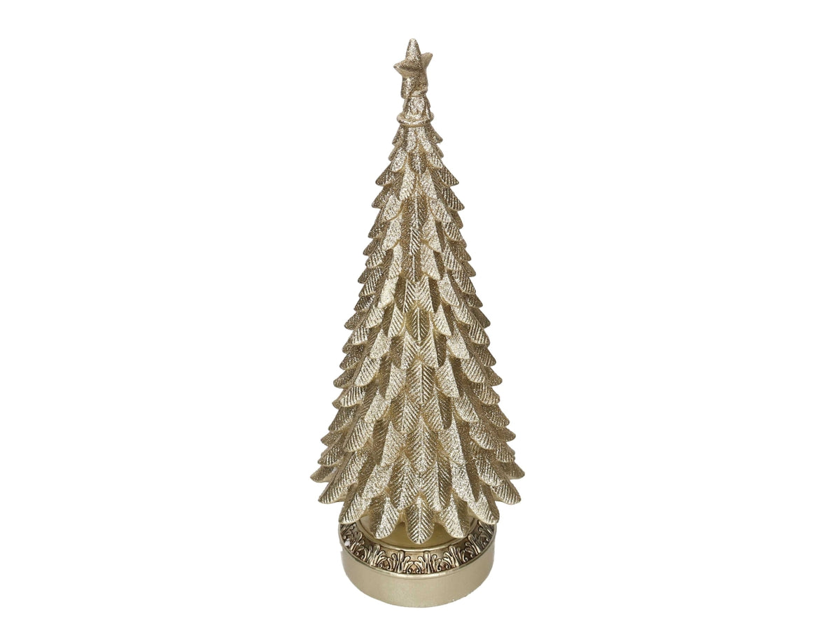 Alberello decorativo in resina oro 15,5xh.41cm