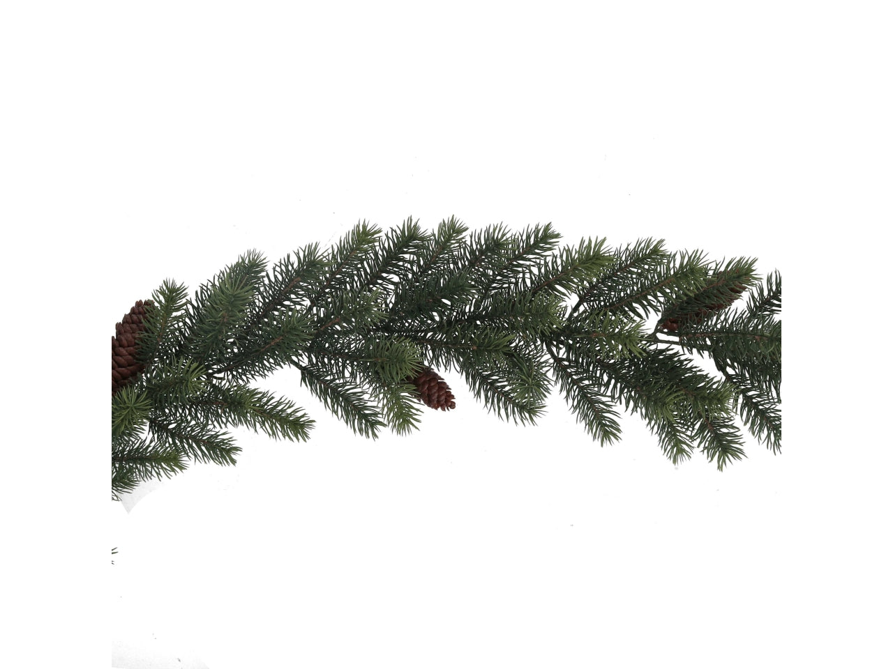 Ghirlanda verde con pigne h.183cm