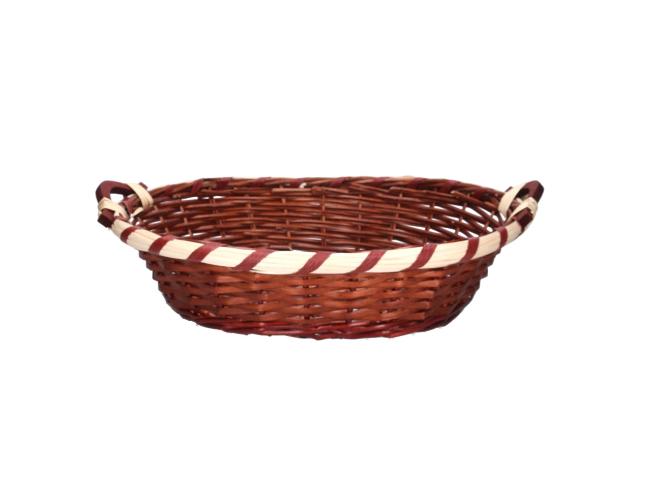 Cesta ovale in vimini 51/55x40xh.14cm noce