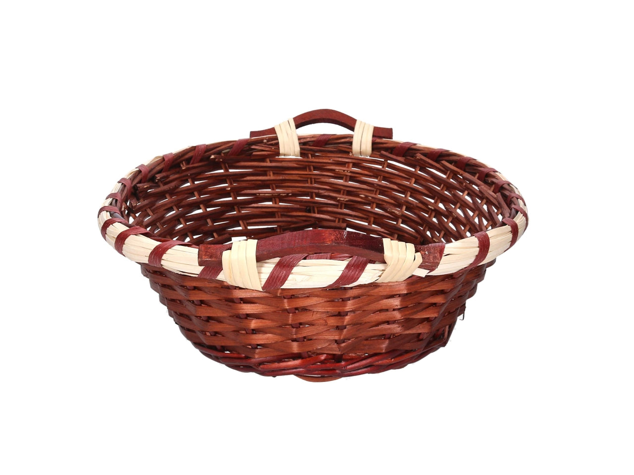 Cesta ovale in vimini 51/55x40xh.14cm noce