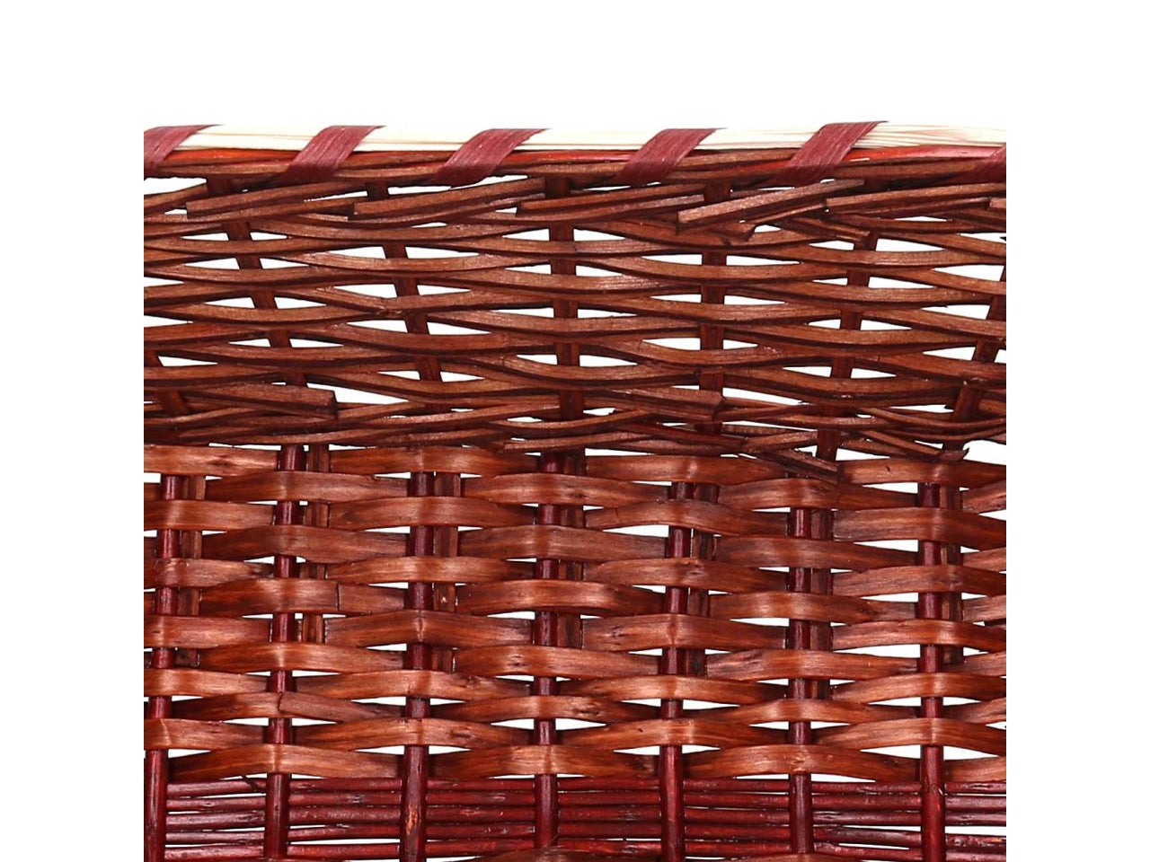 Cesta rettangolare in vimini 46/50x36xh.12cm noce