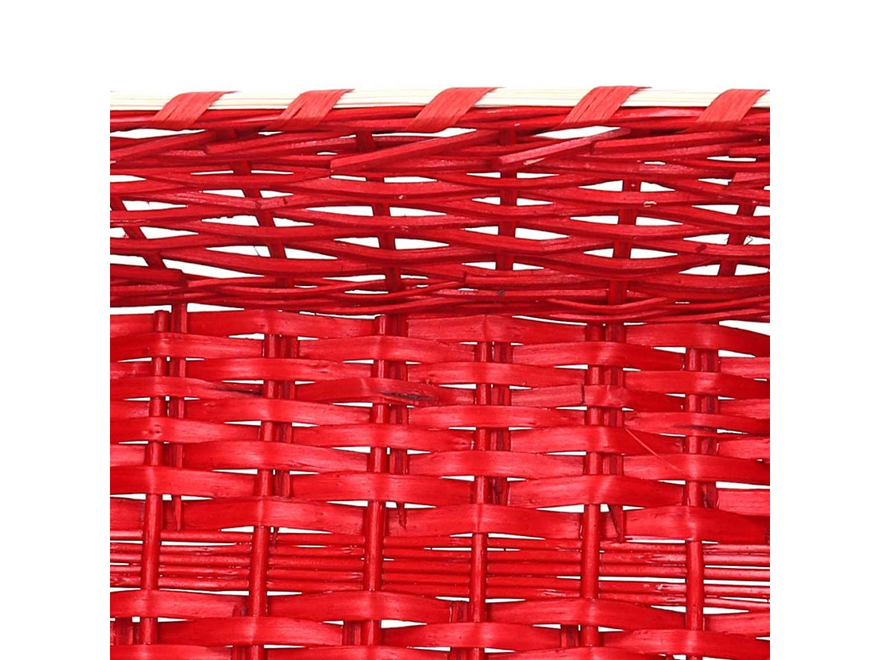 Cesta rettangolare in vimini 46/50x36xh.12cm rosso
