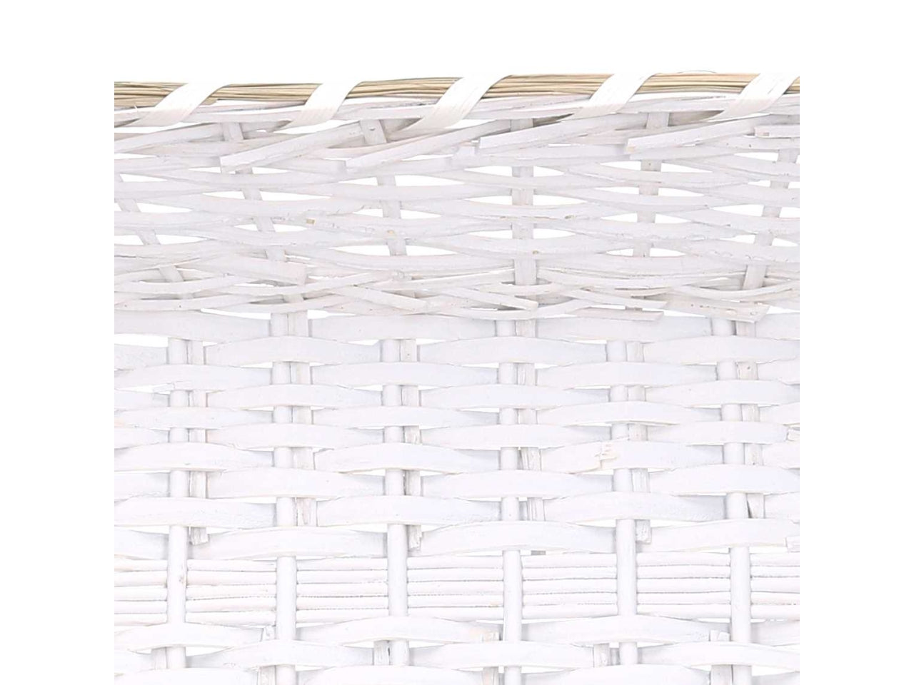 Cesta rettangolare in vimini 46/50x36xh.12cm bianco