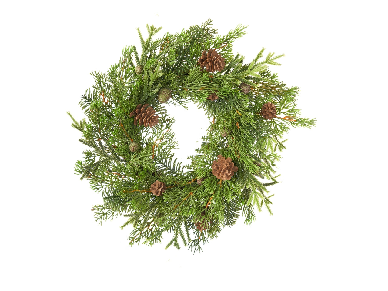 Dietroporta corona di pino nobilis verde 35cm
