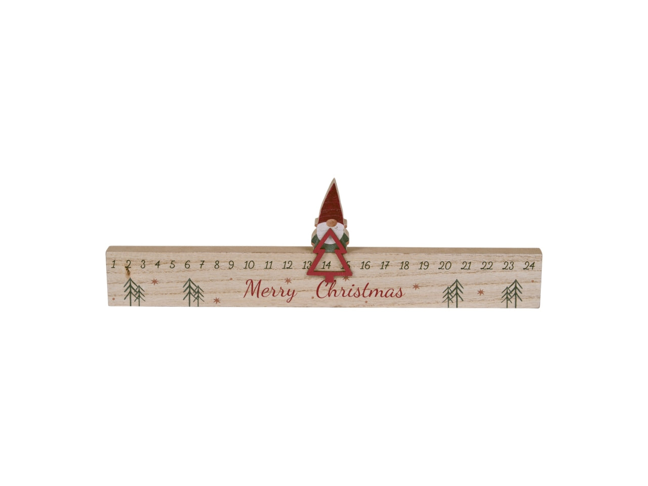 Calendario conto alla rovescia in legno 42x20x26cm