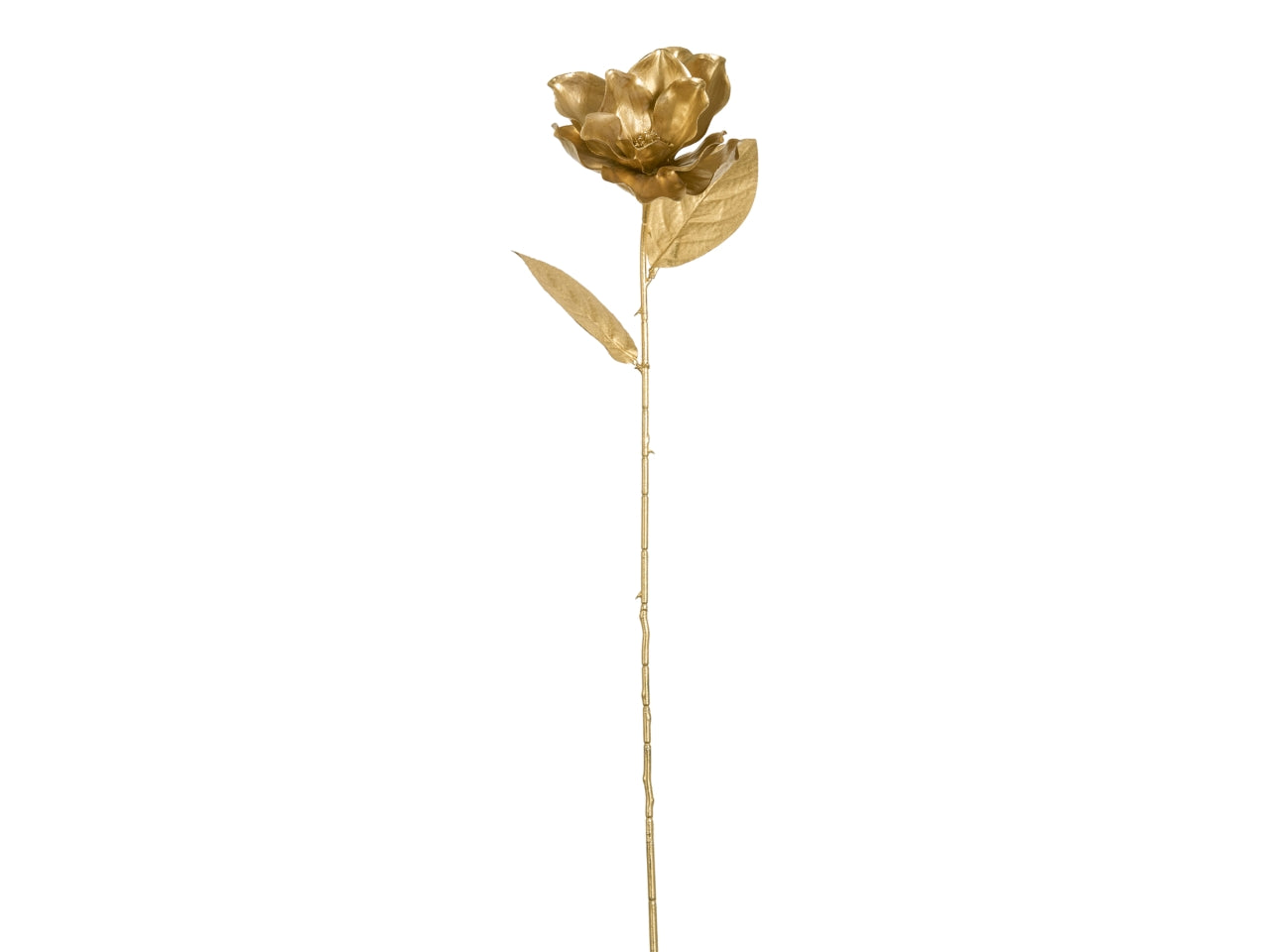 Ramo magnolia 64cm metallizzata oro