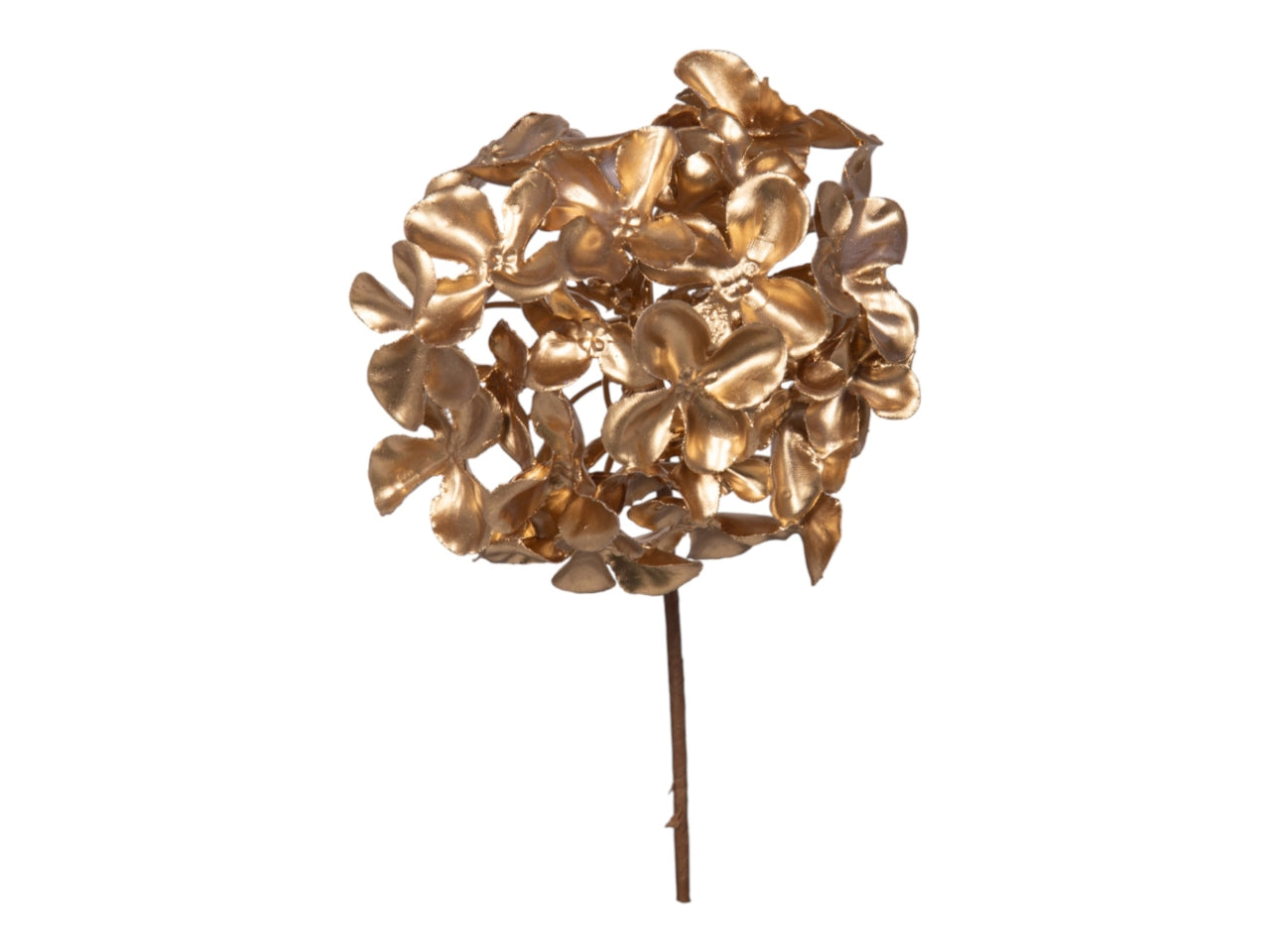 Pick ortensia 21cm metallizzata oro