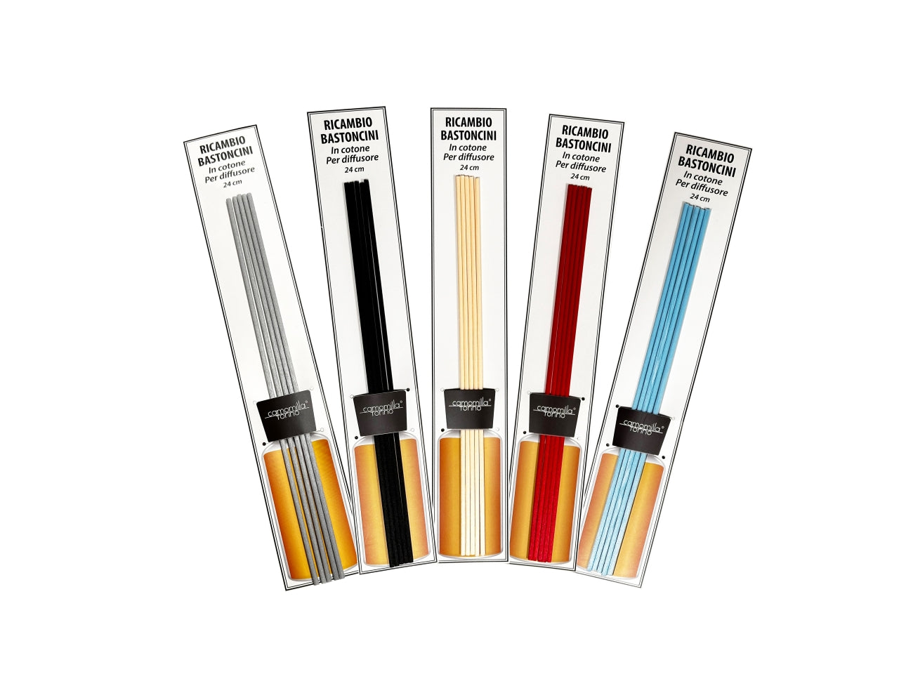 Ricambio bastoncini in cotone h.320x3mm set da 5 bastoncini