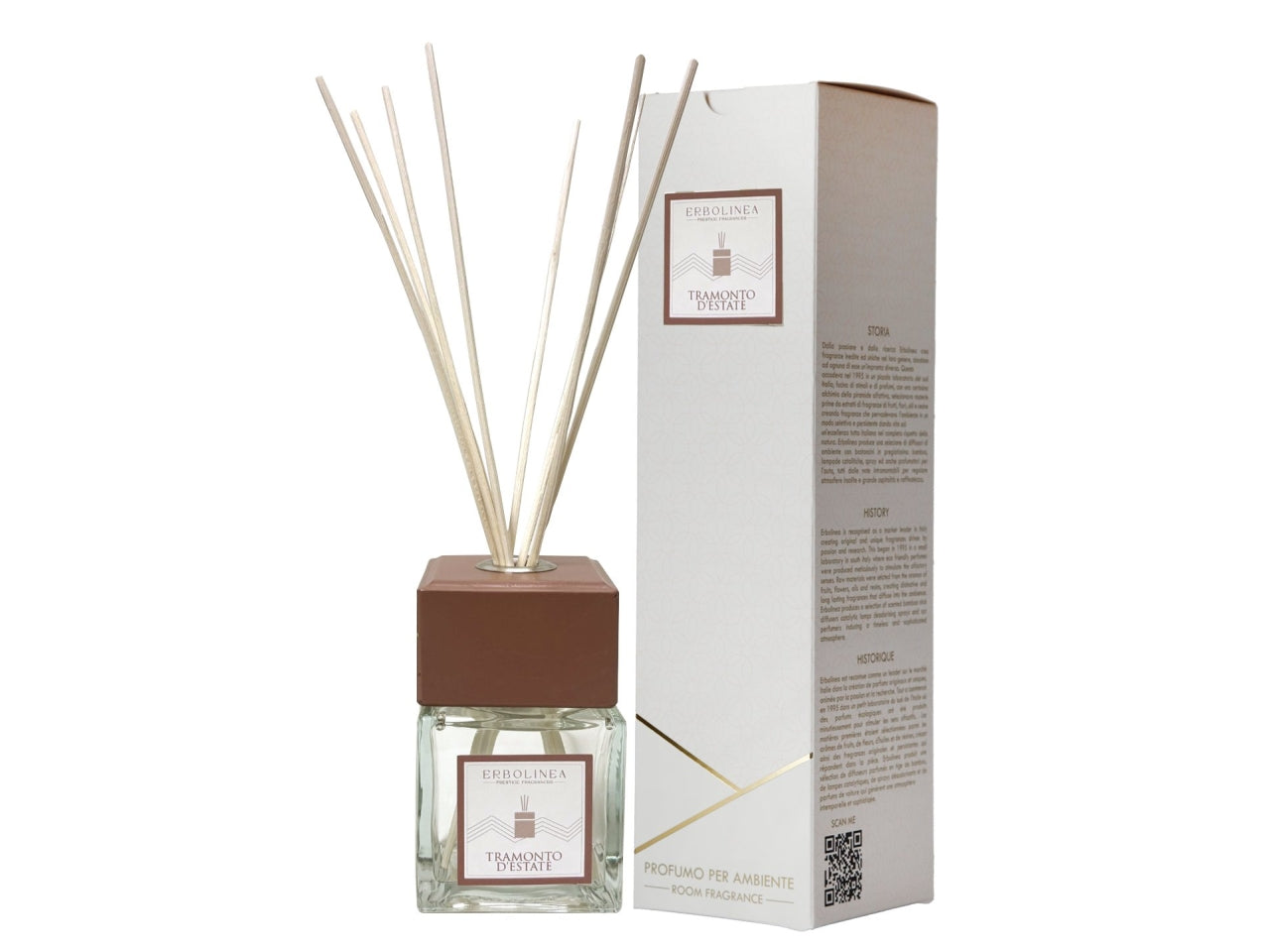 Diffusore con bastoncini profumazione Tramonto d' estate 50ml