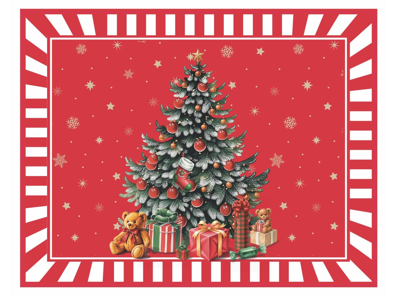 Tovaglietta natalizia in pp 45x35cm, 10 decori assortiti