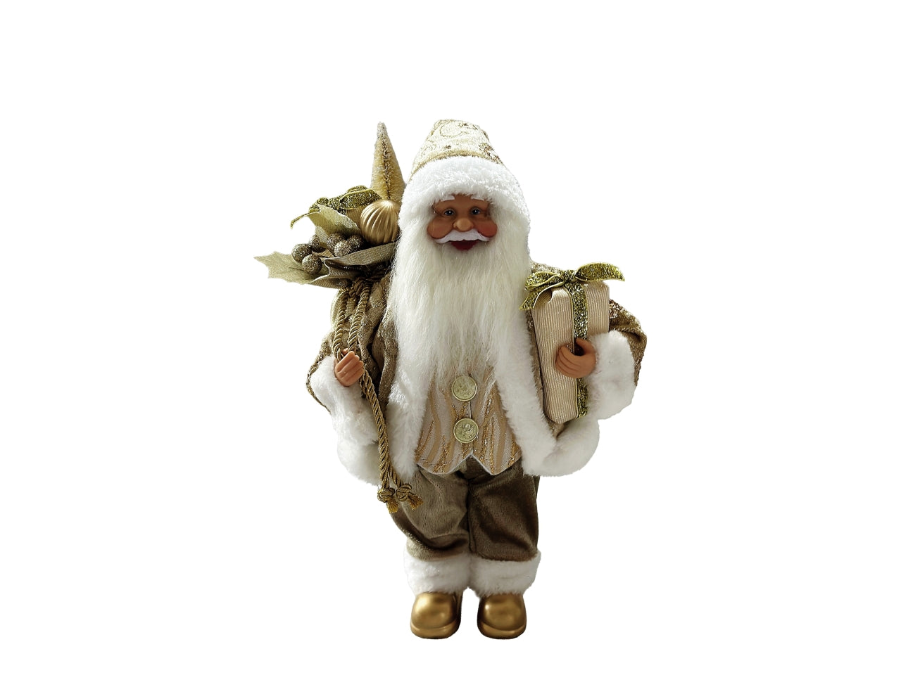 Babbo Natale in plastica oro 20x12xh.45cm