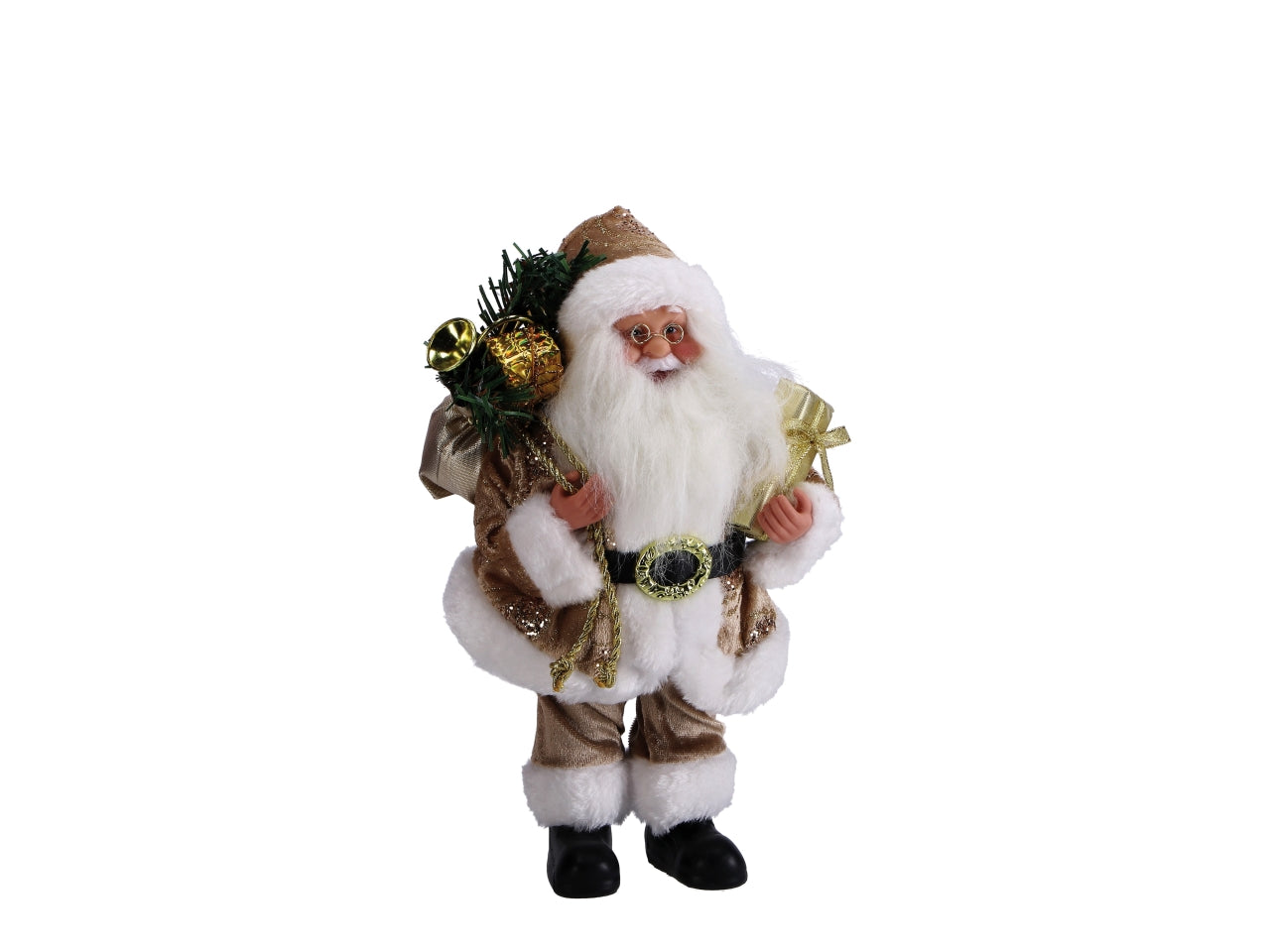 Babbo Natale maxi in plastica oro 30x20xh.85cm