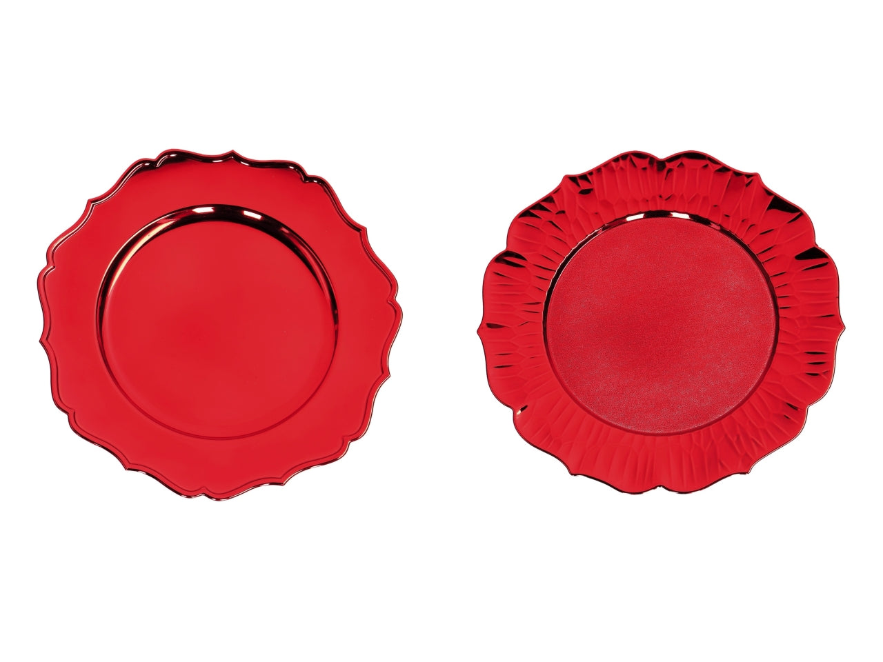 Sottopiatto rosso 33cm, 2 modelli assortiti
