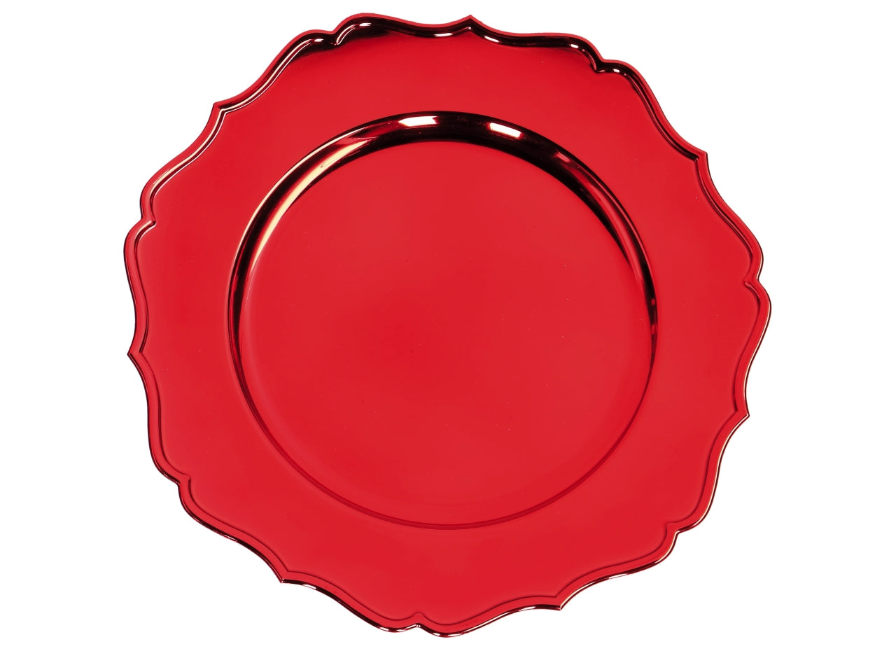 Sottopiatto rosso 33cm, 2 modelli assortiti