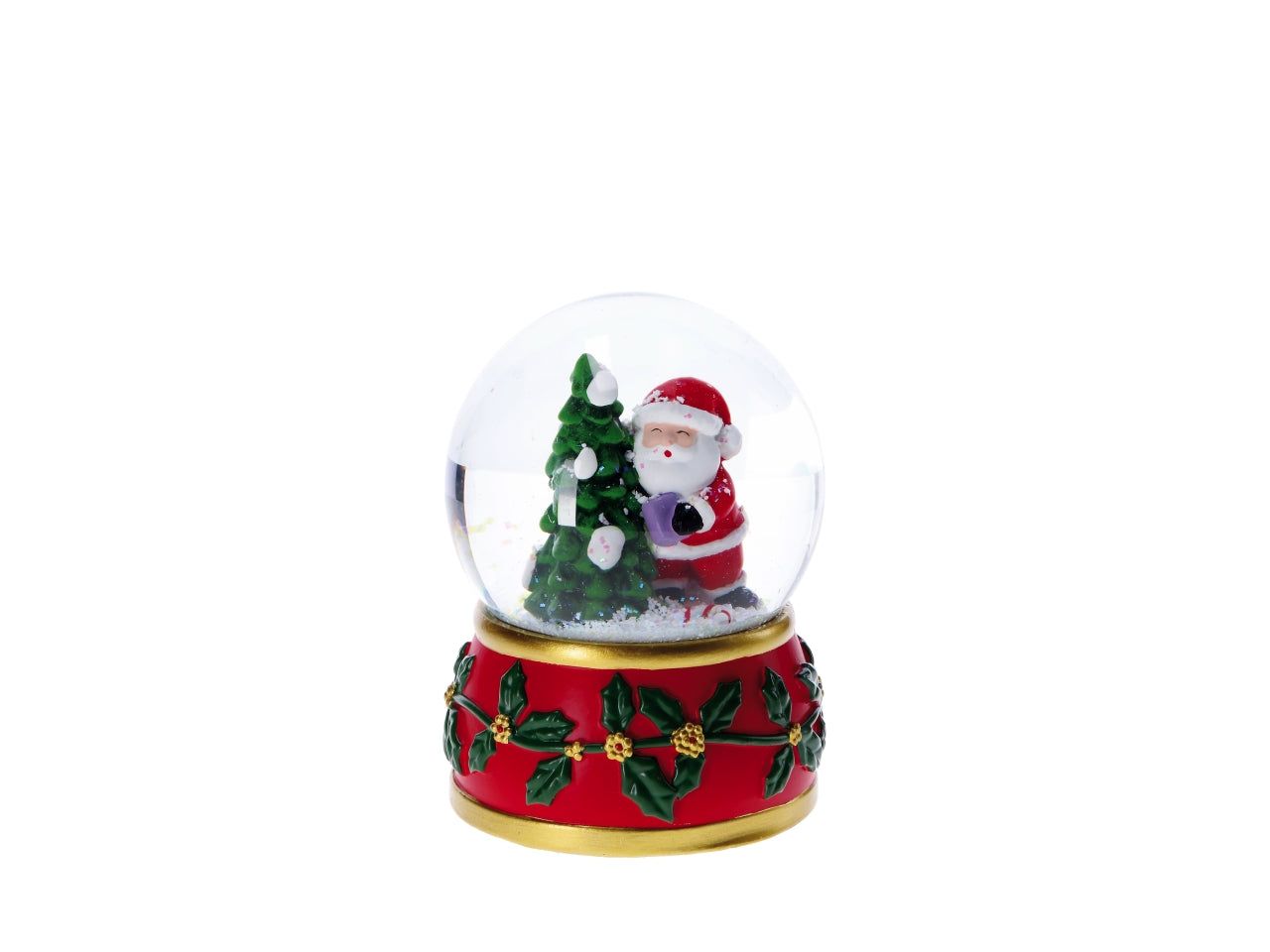 Palla di neve con personaggio in vetro e resina 10xh.15cm, 2 decori assortiti