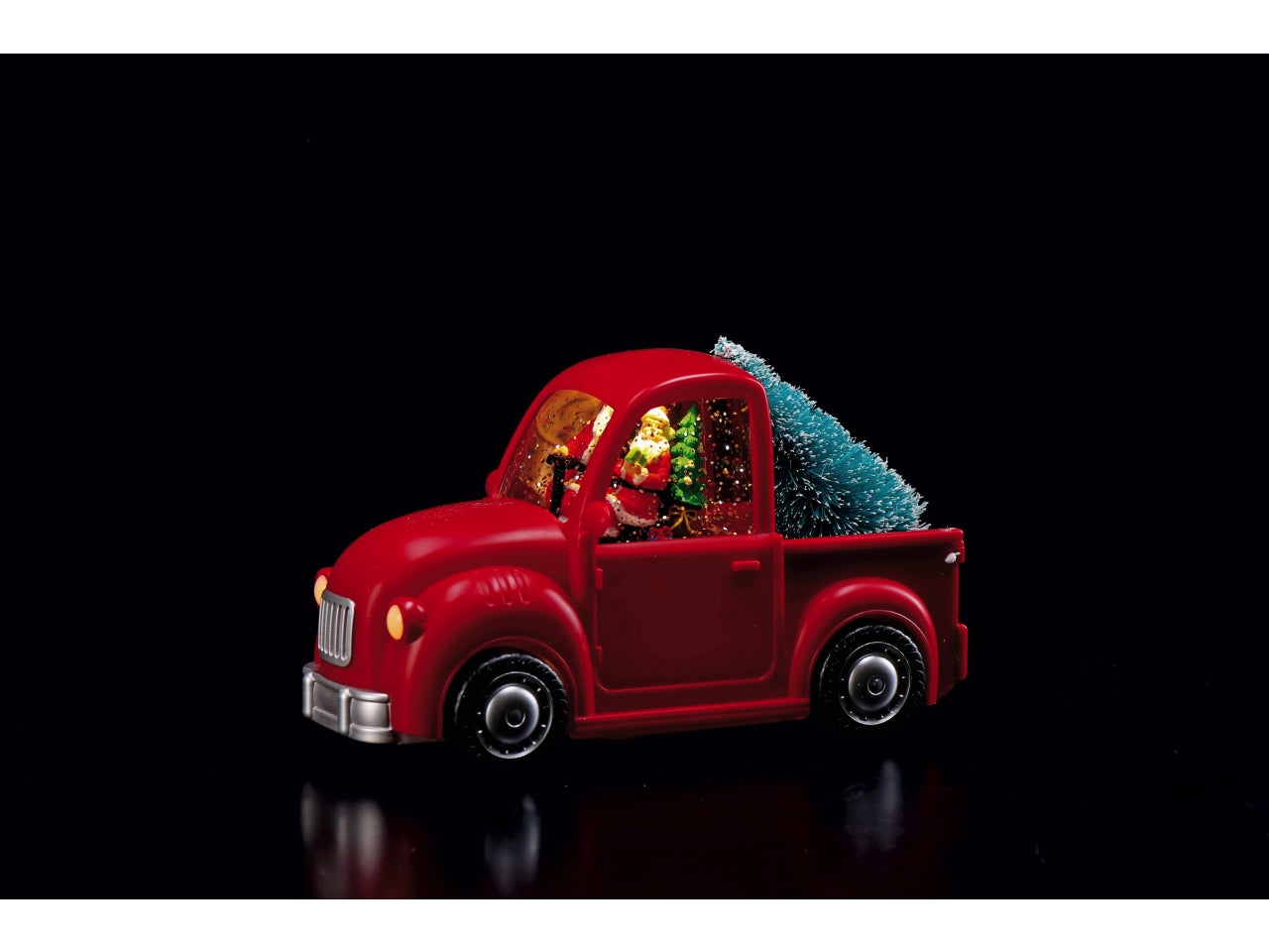Camioncino con Babbo Natale, led e musica 23x10xh.14cm