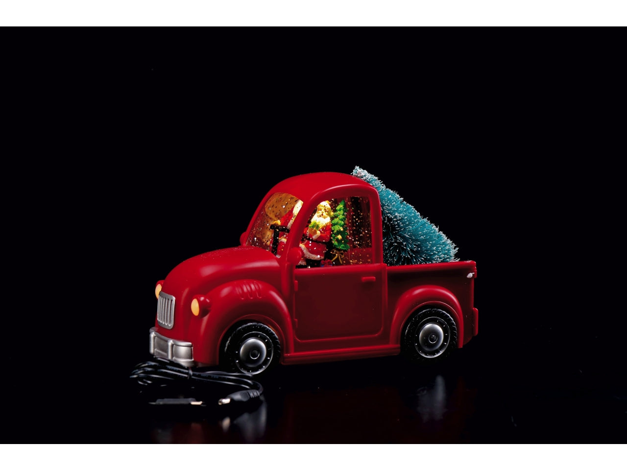Camioncino con Babbo Natale, led e musica 23x10xh.14cm
