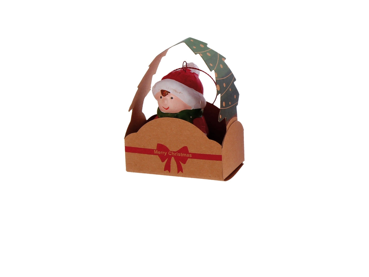 Appendino personaggio in terracotta 6x8cm, 4 modelli assortiti