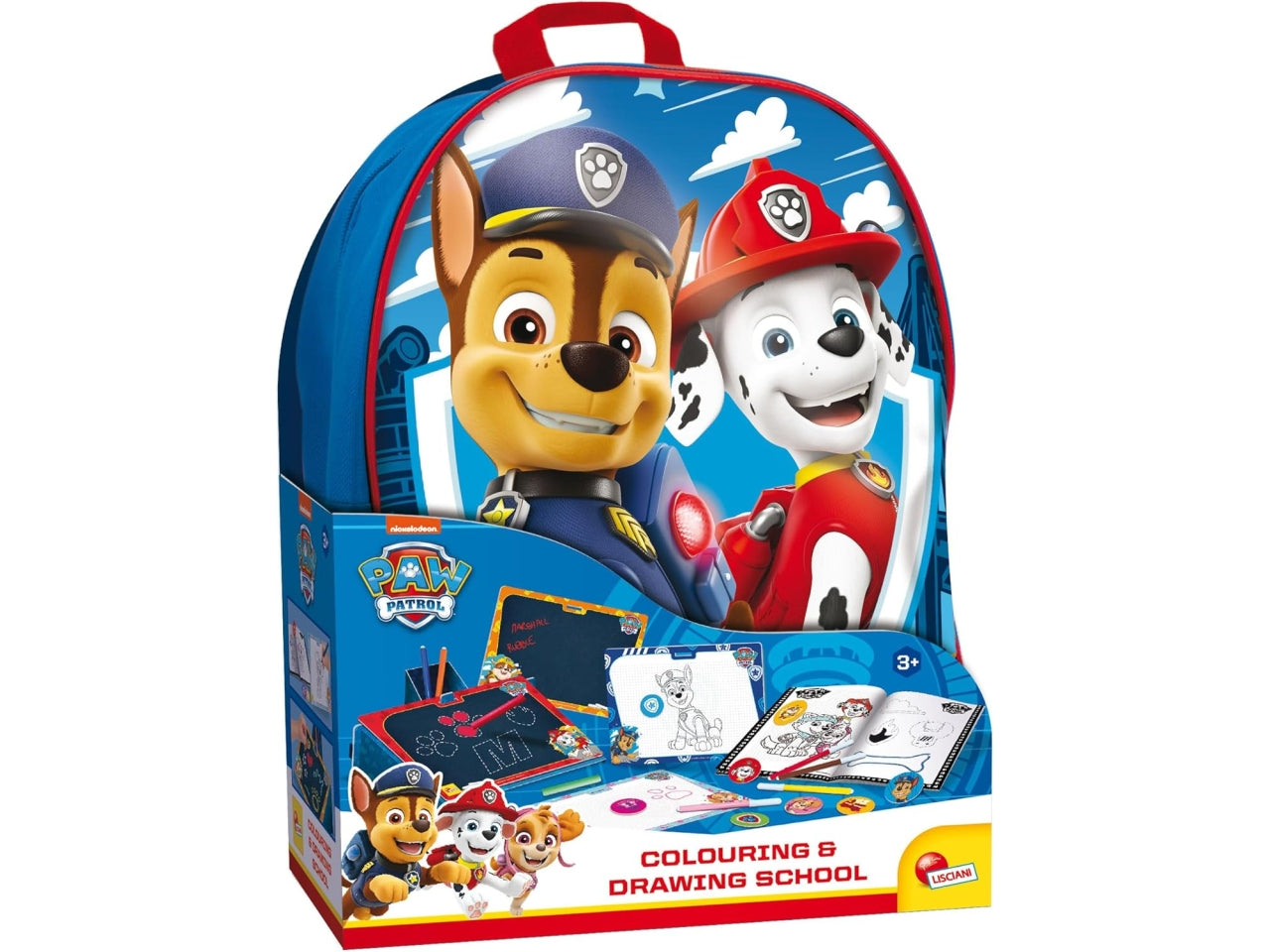 Paw patrol colouring & drawing school in a backpack