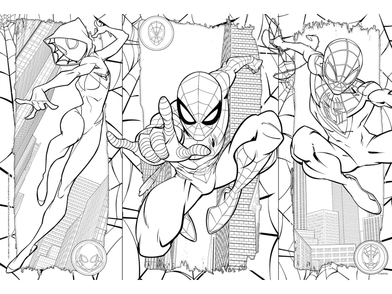 Marvel puzzle df maxifloor 2 x 60 spider-man