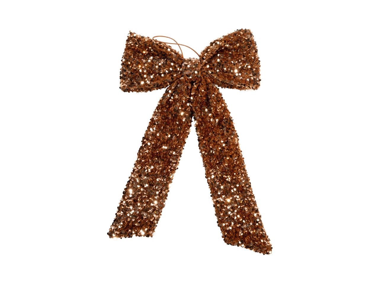 Fiocco decorativo maxi 50x77cm in pvc con paillettes oro