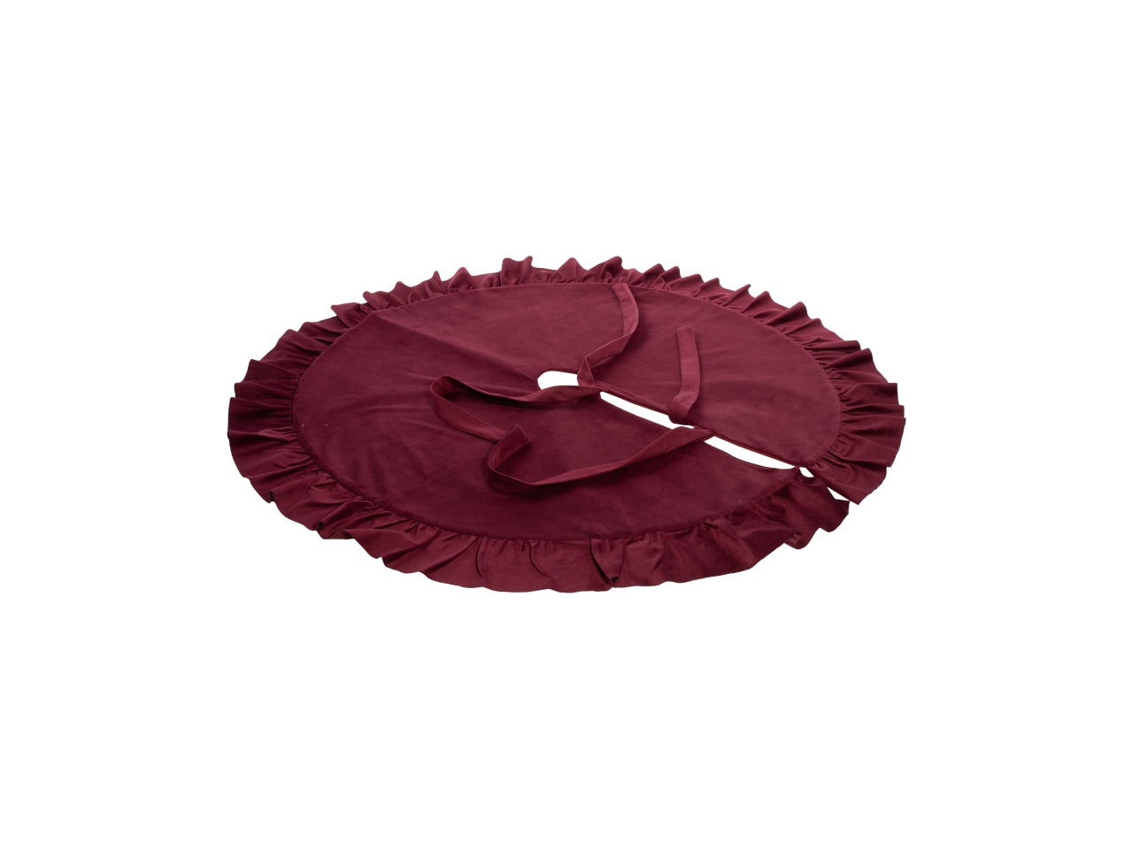 Copribase per albero 100cm in velluto bordeaux