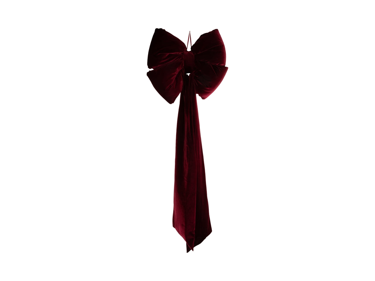 Fiocco decorativo maxi 120cm in velluto bordeaux
